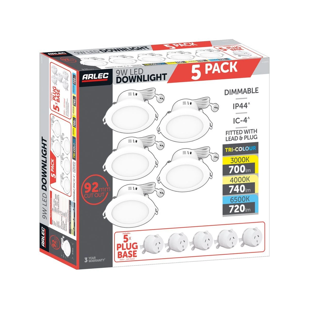 Arlec 9w led downlight deals