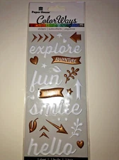 Paper House Color Ways Puff Stickers Savor, NEW