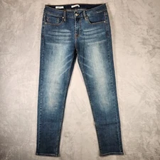 Vigoss Jeans Womens 27 Blue Denim Pants Thopmson Tomboy Regular Tapered Casual