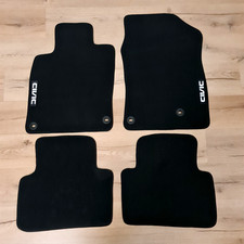 Car Floor Mats For Honda Civic X Velour Waterproof Carpet Black Auto Liners New