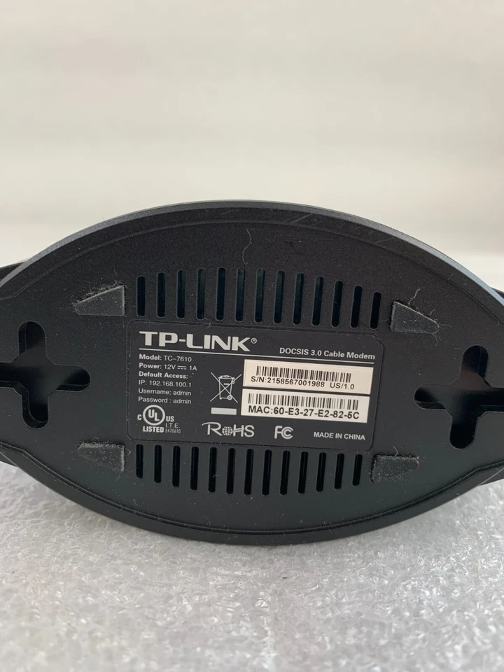 TP-LINK TC-7610 DOCSIS 3.0 Cable Modem UNIT ONLY FREE SHIPPING - Image 3 of 4