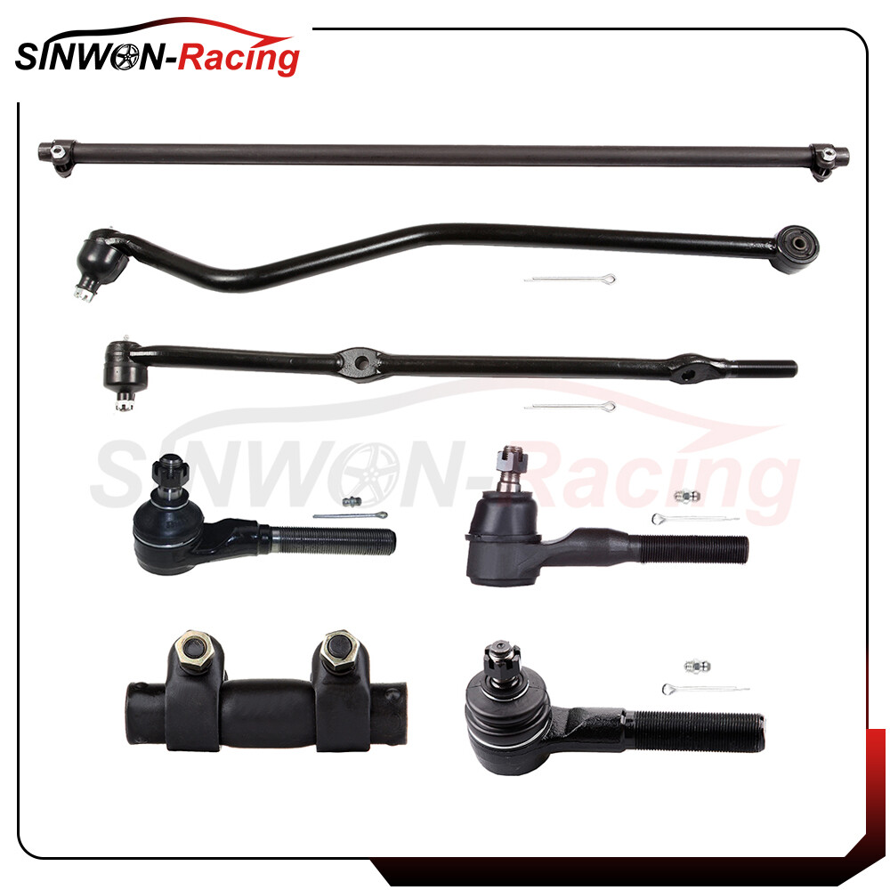 7X Front Steering Tie Rod End Sleeves Track Bar Kit For 19972006 Jeep