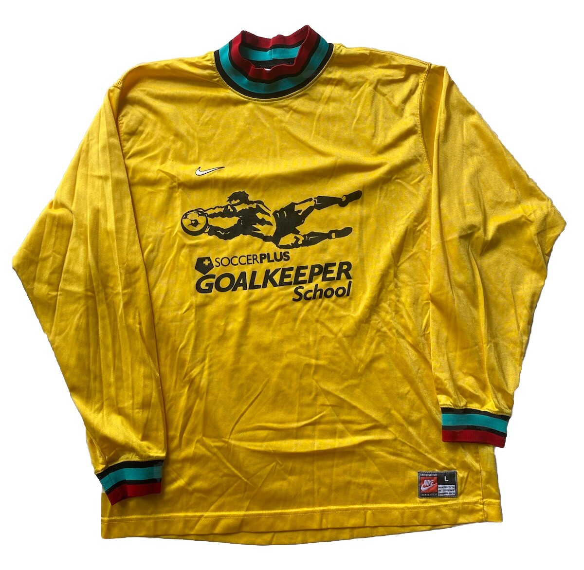 ★★Nike★★ Sportswear Goalie Long Sleeve Mode Crop Top W S Vintage 90s Nike Team Goalkeeper Long Sleeve Jersey L/XL