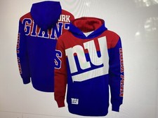 New York Giants NFL Youth Quarterback Sneak Pullover Hoodie Medium 10/12 / NWT