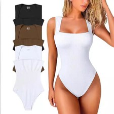 Hot Women U-neck Sleeveless Tank Top Bodysuit Body Shaper Control Romper Slim