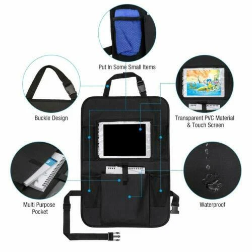 2x Auto Rückenlehnenschutz, Auto Rücksitz Organizer Für Kinder,Autositzschoner - Bild 3 von 4