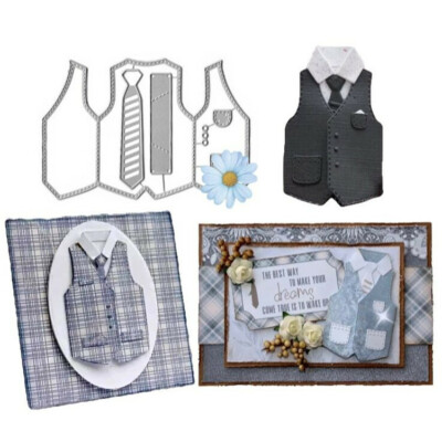 Stanzschablone Herren Weste Metall Stencil Cutting Dies Scrapbooking Album Karte