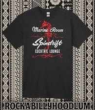 Retro Tiki Art Tee T Shirt Bar Mug Restaurant Spindrift Marine Room San Diego CA