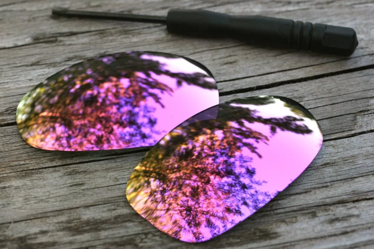 New Dark Pink Rose Gold Mirrored Polarized Sunglass Lenses for