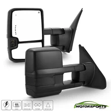 Pair Towing Mirrors For Toyota Tundra 2007-2017 Power Heated+Smoke Turn Signal