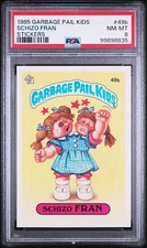 1985 Topps Garbage Pail Kids Series 2 OS2 SCHIZO FRAN 49b Matte PSA 8 NM-MT Card