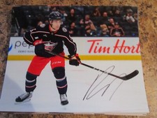 DENTON MATEYCHUK SIGNED 8x10 MATTE PHOTO COLUMBUS BLUE JACKETS MOOSE JAW (D)