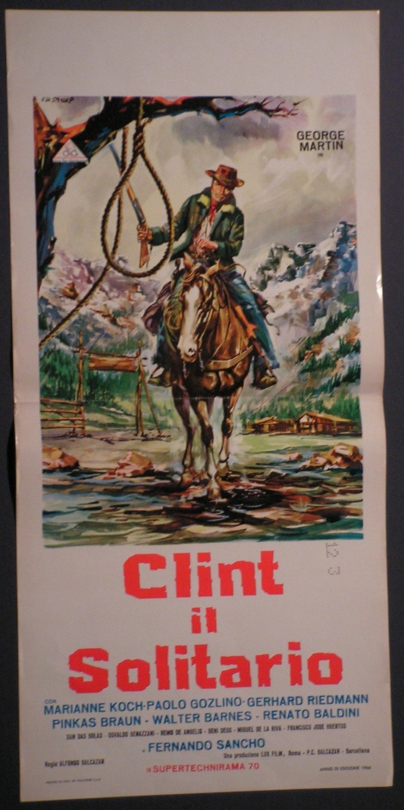Locandina originale film Clint il solitario (1967) - Regia di Alfonso Balcázar