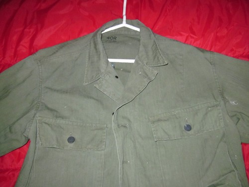 WWII U.S. Army HBT Jacket 40R – 1944 Powers MFG Co. OD7 Herringbone Twill Field - Picture 3 of 14