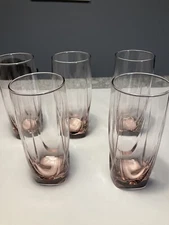 Libby Imperial Drape Pale Plum Tall Glasses -5