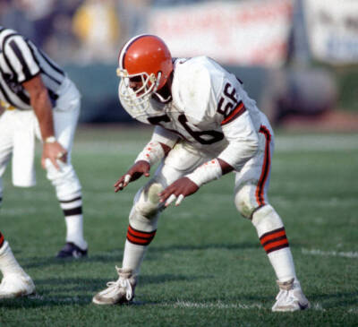 Linebacker Chip Banks Cleveland Browns looks on from the field dur- Old Photo 1