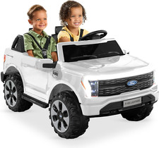 Licensed Ford F-150 Lightning 24V Kids Electric Ride-On Car - White