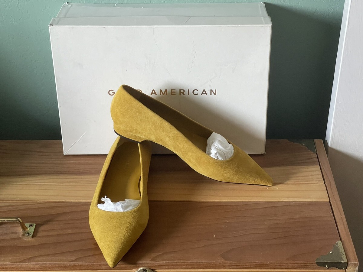 Good American FLAT SUEDE SHOES MUSTARD 001 Size Spain