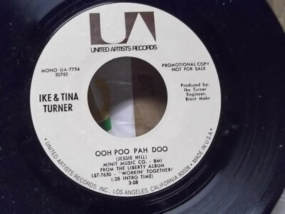 45D* PROMO* IKE & TINA TURNER OOH POO PAH DOO X 2 ON UNITED ARTISTS  RECORDS