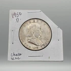 1950 D JRS Franklin 90% Silver Half Dollar Ungraded Coin