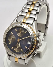 Vintage Zodiac Sea Wolf Blue Dot Automatic Men's Watch 39mm case works