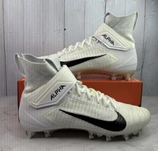 Mens Sizes Read Nike Alpha Menace Elite 2 White/Black Football Cleats AO3374-101