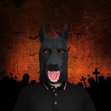 Dog Head Mask Halloween Costume Party Props for Men Lightweight Animal Mask