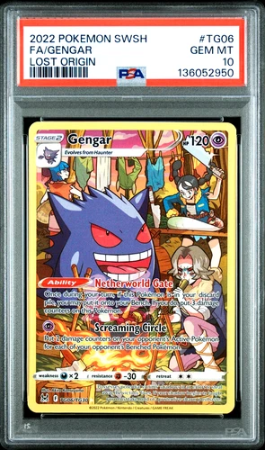 Pokemon Lost Origin Gengar TG06/TG30 Trainer Gallery Full Art Holo PSA 10 GEM