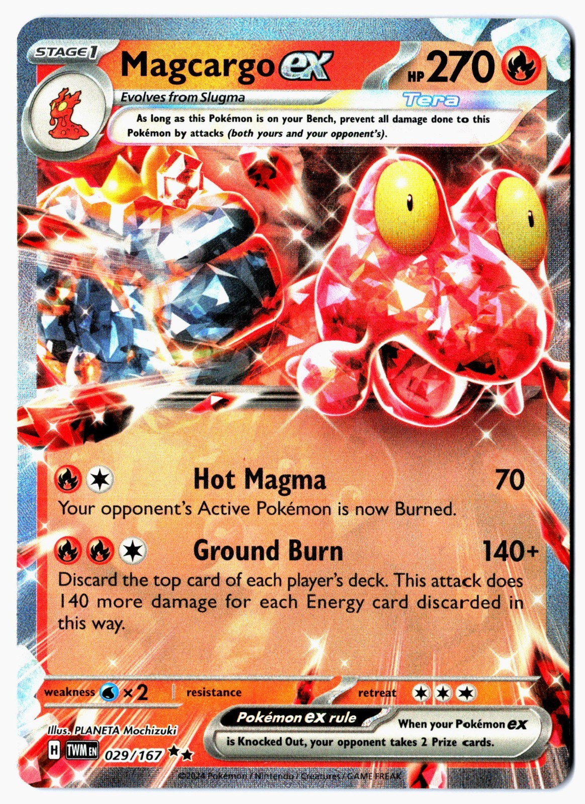 Magcargo EX 29/167 - NM - SV6: Twilight Masquerade 