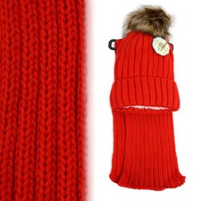 Kid's Winter Knitted Pom Beanie Scarf and Hat Set