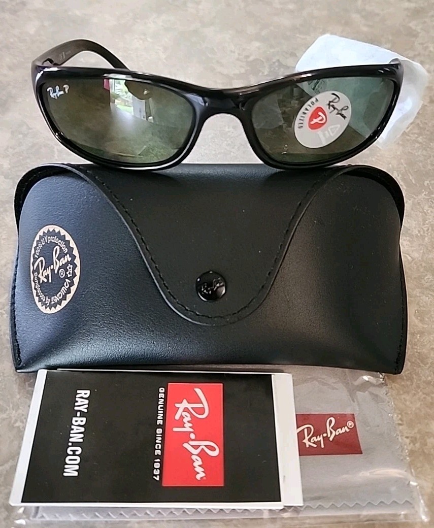 Ray-Ban Polarized Small Predator Active Lifestyle Sunglasses RB4115 601/9A Wrap