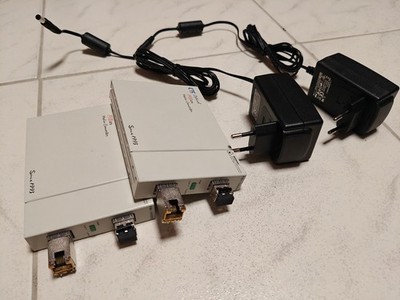 2 x CTC Union Medienwandler FIB1-1000DS Gigabit mit 2 x SFP Slots + Gigabit SFPs