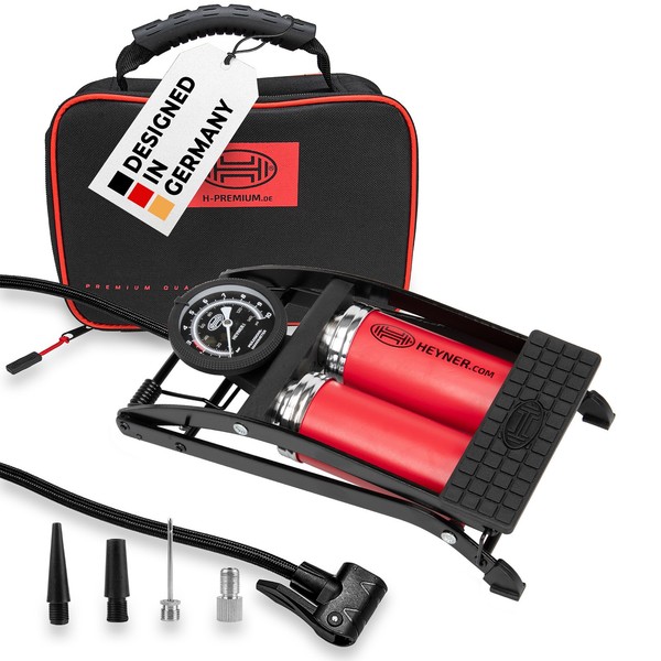 Heyner® Premium 2-Zylinder FußPumpe Mit Manometer-image