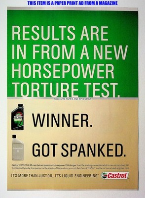 Castrol Syntec Motor Oil 2008 Trade Print Magazine Ad Poster ADVERT