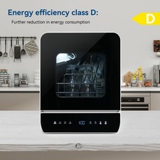 Table Top Dishwasher 7 Programs 5L Water Tank Mini Portable Freestanding White