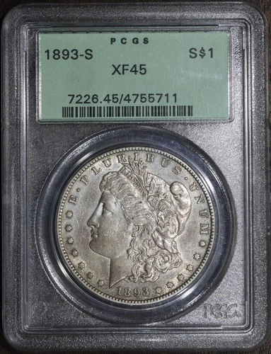 1893-S (XF45) Morgan Silver Dollar $1 PCGS OGH - KEY DATE