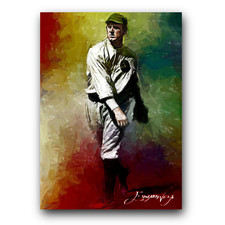 Ed Reulbach Art Card Limited 21/50 Edward Vela Signed (Newark Peppers)