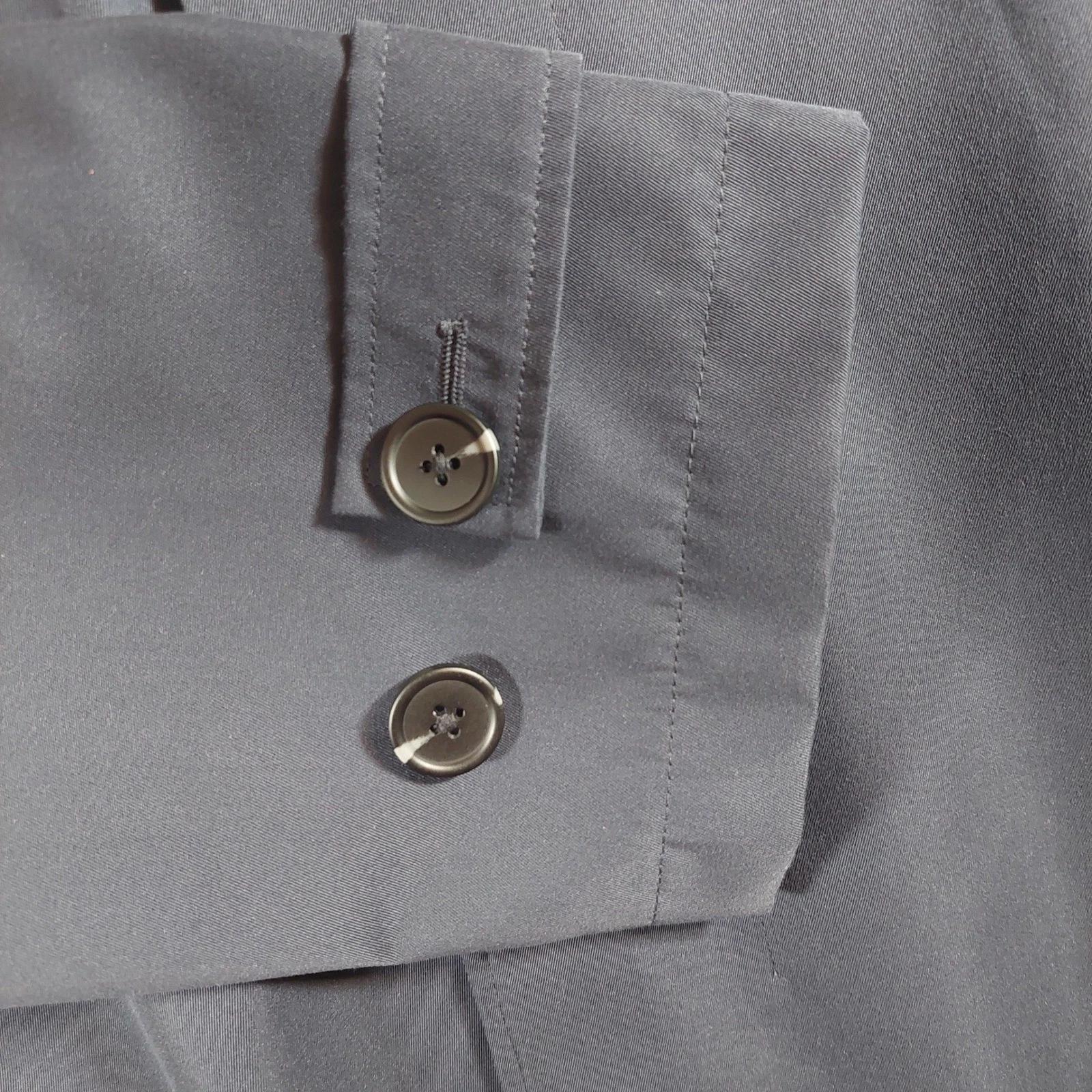 Stafford Rain Coat Men XXL Navy Blue Regular Fit Solid Button Front Lined New image 7