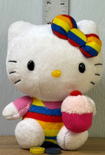 6" Hello Kitty-TY-Plush Holding Cupcake Sanrio-GDJ-A-682