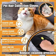 New Pets Double Sided Grooming Glove | Hair Remover Gloves for Dog/Cat Reusable