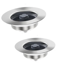 Stainless Steel Sink Drain Strainer with Pop-Up Plug Anti-Clogging Basket, ...