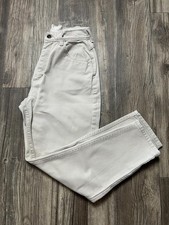 Vintage Lee Jeans Womens 8 Petite White High Waist Tapered Denim Pants USA 90s