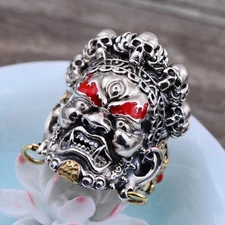 925 STERLING SILVER  Mahakala omnogovae ring men women jewelry  S1386