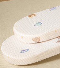 Jersey Bassinet Sheets for Baby Girls,32 "x 16 "x 4", Pink Kawaii Bear Standa...