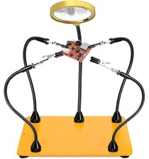 Magnetic Helping Hands Soldering Station with 5X Magnifying Glass, Third Hand...