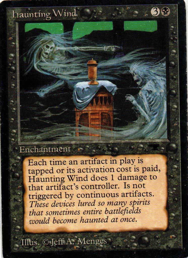 MTG: Haunting Wind: Antiquities: Moderately Played Condition