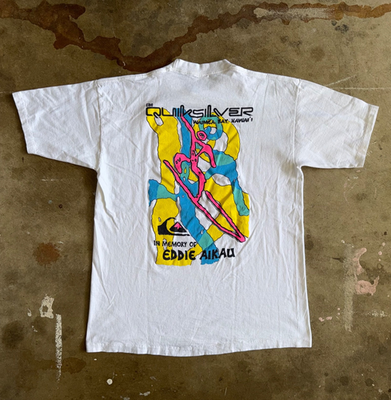 80s VINTAGE QUIKSILVER EDDIE AIKAU BIG WAVE INVITATIONAL SURF
