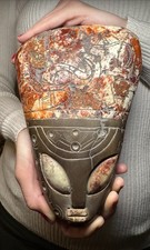 Ojuelos De Jalisco ufo Stone Extraterrestrial Anicent Artifact Red Glue Authentc