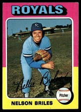 1975 Topps Nelson Briles  - Kansas City Royals #495