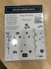 Retired Stampin' Up Stamp Set- WILDFLOWER PATH- all occasion floral sentiments